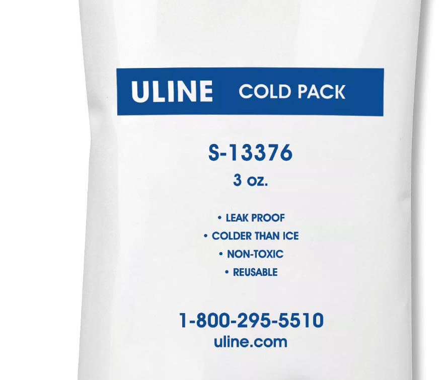 A Ice Pack - One 8oz ICE PACK With Cooler Envelope